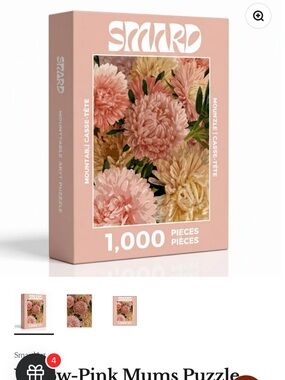 SMARD Pink Floral 1,000-Piece Jigsaw Puzzle